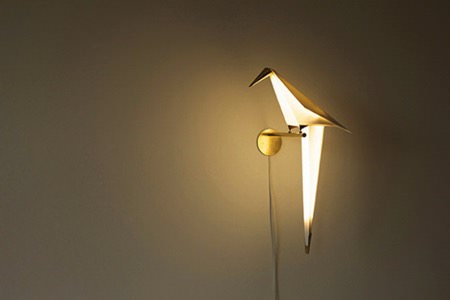 [燈具設計]紙鶴小鳥燈