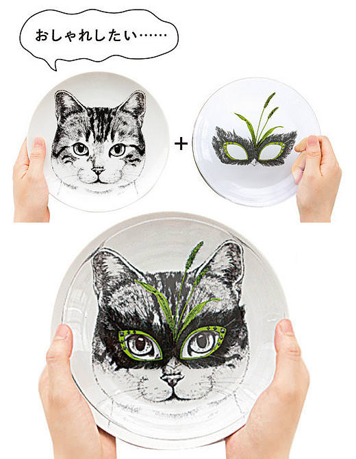 [餐具設計]雙層假面動物餐盤