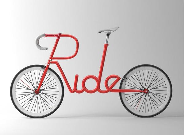 [交通工具設計]字體腳踏車視覺傳達