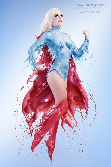 [海報設計]美女英雄性感液態攝影集