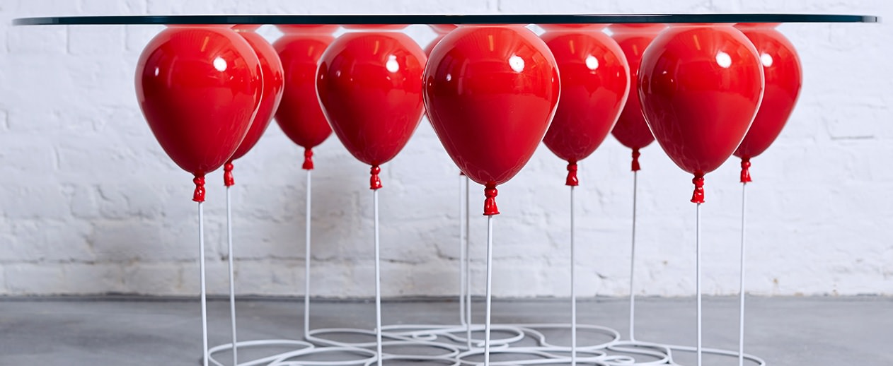 [家具設計]氣球玻璃桌