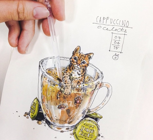 [平面設計]台灣出品「美食&小動物手繪風插畫」