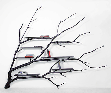 [家具設計]”樹”書架裝置藝術