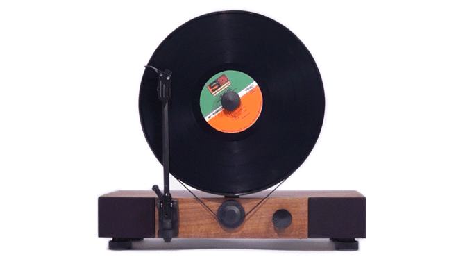 [產品設計]Floating Record直立式復古唱片機