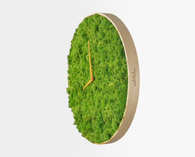 [文創設計]荷蘭出品「苔蘚草皮時鐘」