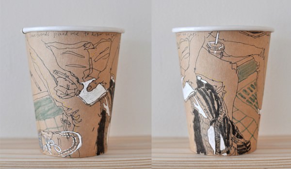 [圖文插畫]東京設計「紙杯平面視覺藝術」