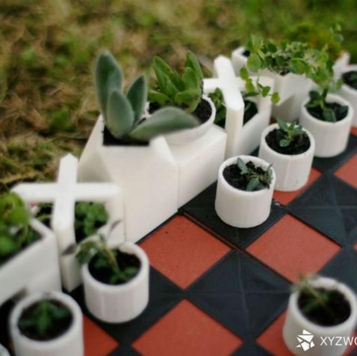 [產品設計]3D列印多肉植物西洋棋盤