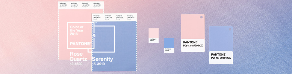 [平面設計]2016 Pantone年度色-玫瑰石英粉紅、寧靜粉藍