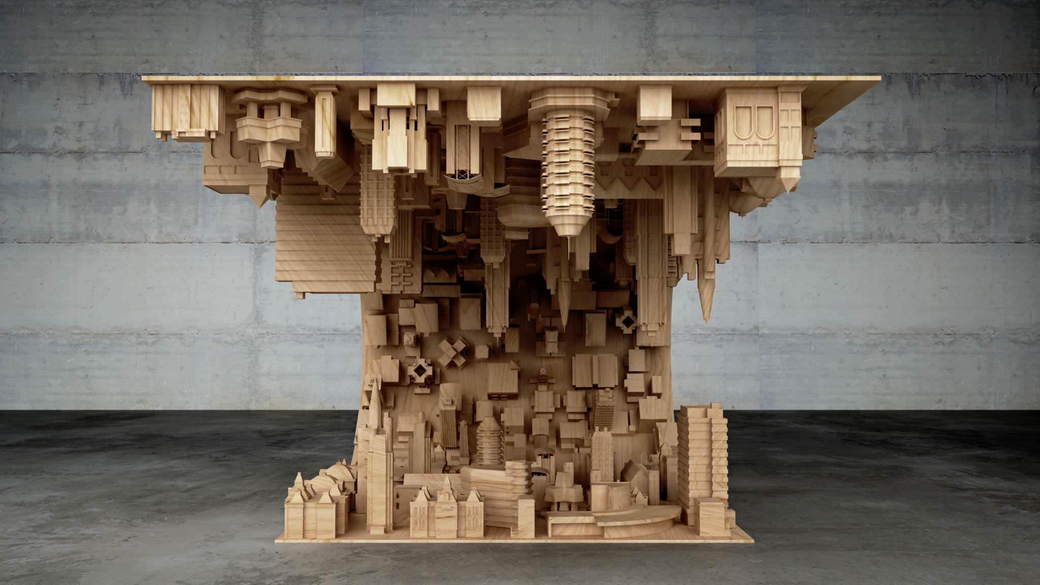 [家具工藝]Mousarris翻轉城市木桌設計