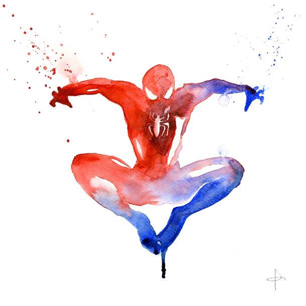[插畫設計]Marvel英雄水彩畫藝術