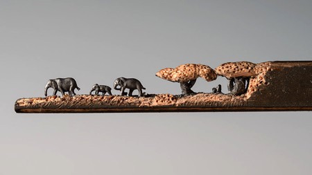[設計工藝]動物鉛筆雕塑藝術