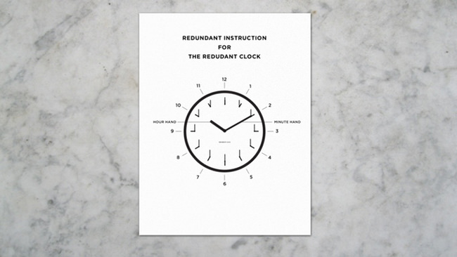 [文創設計]紐約出品「Redundant Clock多餘時鐘」